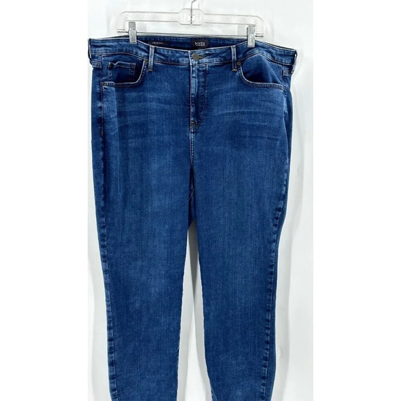 NYDJ Ami Skinny LiftTuck Button Zip Fly Casual Jeans 20W Plus Sz Blue w Pockets - Picture 2 of 12